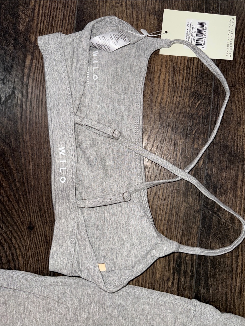 Wilo Heather Gray Bralette & Wide-Leg Lounge Set - Picture 5 of 6